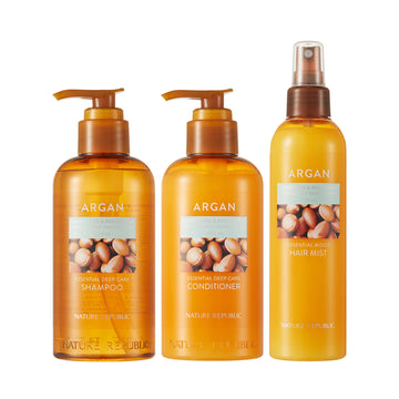 Argan Essential Deep Care Trio Set 1 (Shampoo, Conditioner & Hair Mist)