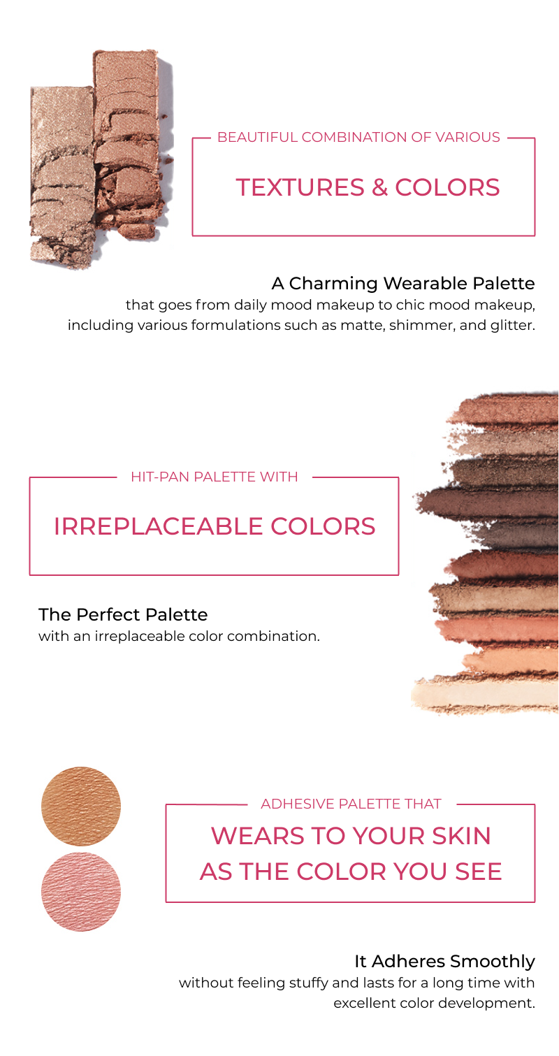 Protouch Shadow Palette 02 Fever Rosy (CHOOSE By Flower Auto Eyebrow 4 Options)