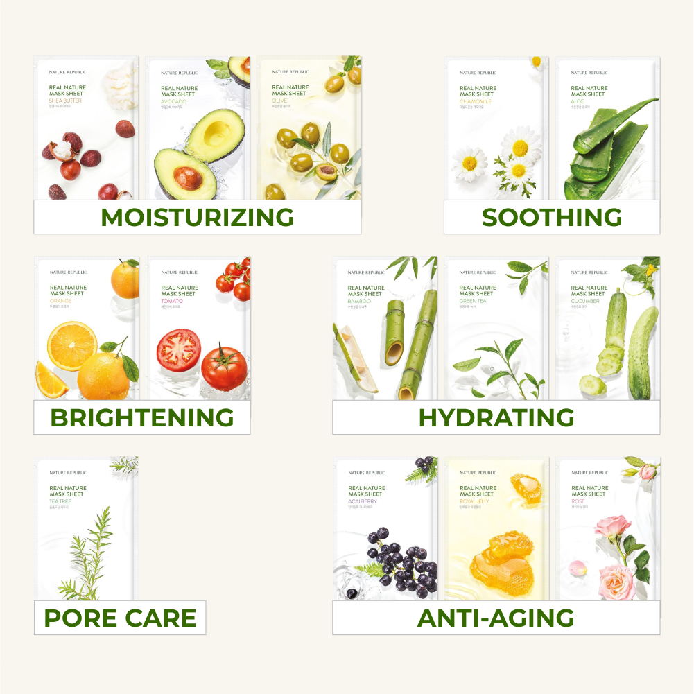 [NCT 127'S PICK] NATURE REPUBLIC 31 MASK SHEET SET