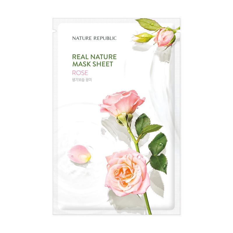 [10+10] Real Nature Anti-Aging Mask Sheet Set (Royal Jelly 10 + Rose 10)