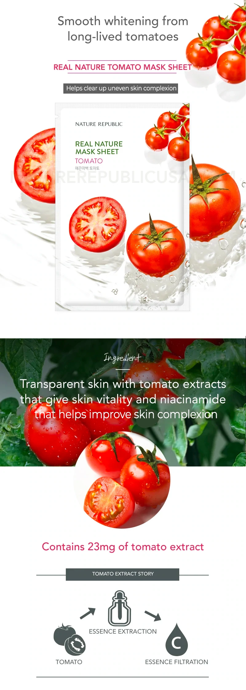 [BRIGHTENING] REAL NATURE MASK SHEETS - ORANGE 10 + TOMATO 10