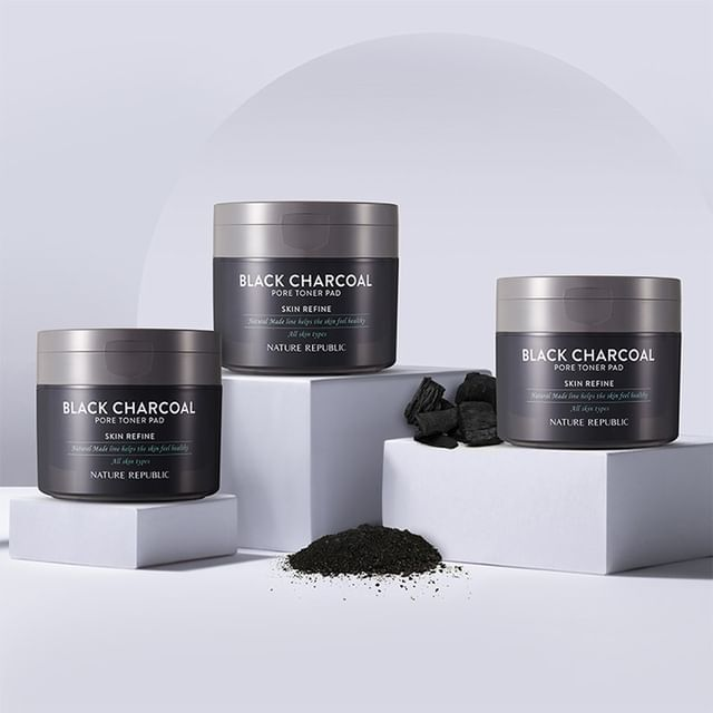[Pore Care] Natural Made Black Charcoal Pore Toner Pad