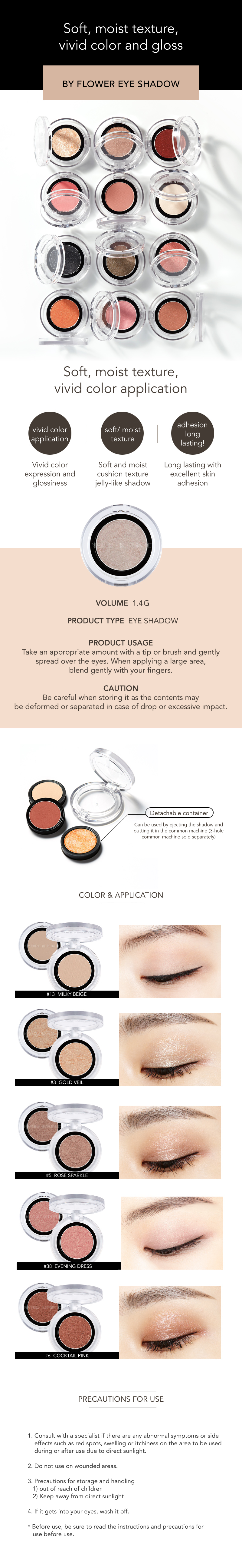 By Flower Eye Shadow (Cocktail Pink) + Nature's Deco Eyeshadow Medium Brush