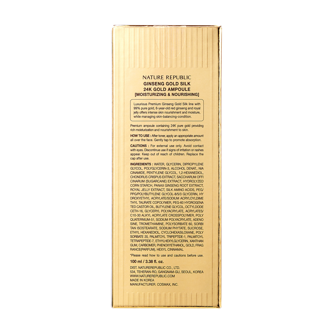 The Beginning Of Golden Miracle - Ginseng Gold Silk 24K Gold Ampoule