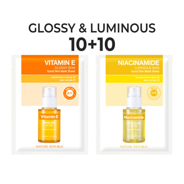 [10+10] Good Skin Glossy & Luminous Mask Sheets (Vitamin E 10 + Niacinamide 10)