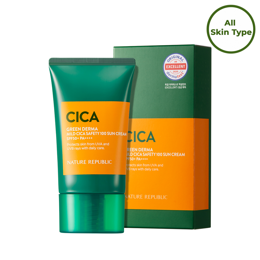 Green Derma Mild Cica Safety 100 Sun Cream SPF50+ PA++++