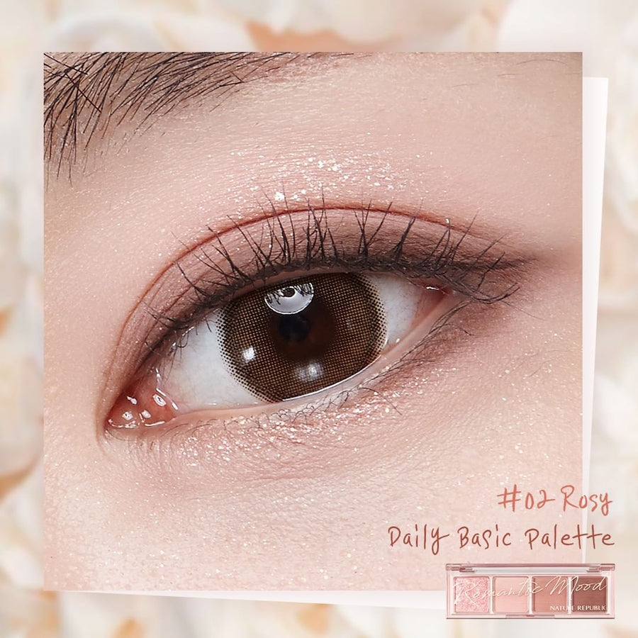 Daily Basic Palette 02 Rosy (w/ FREE 4x Rubycell Sponge Tip)