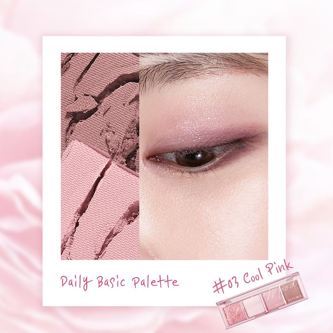Daily Basic Palette 03 Cool Pink (w/ FREE 4x Rubycell Sponge Tip)