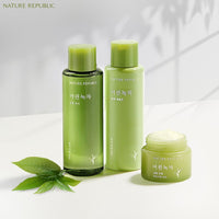 Moist Full with Gentle Green Tea - Mild Green Tea Skin Care Set (Toner, Emulsion & Cream)
