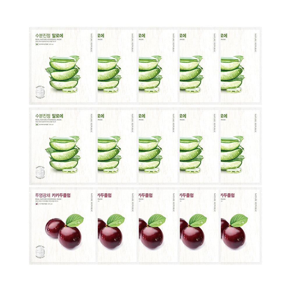 [10+5] Hydrogel Aloe Mask Sheet 10 & Choose Hydrogel Mask Sheet 5
