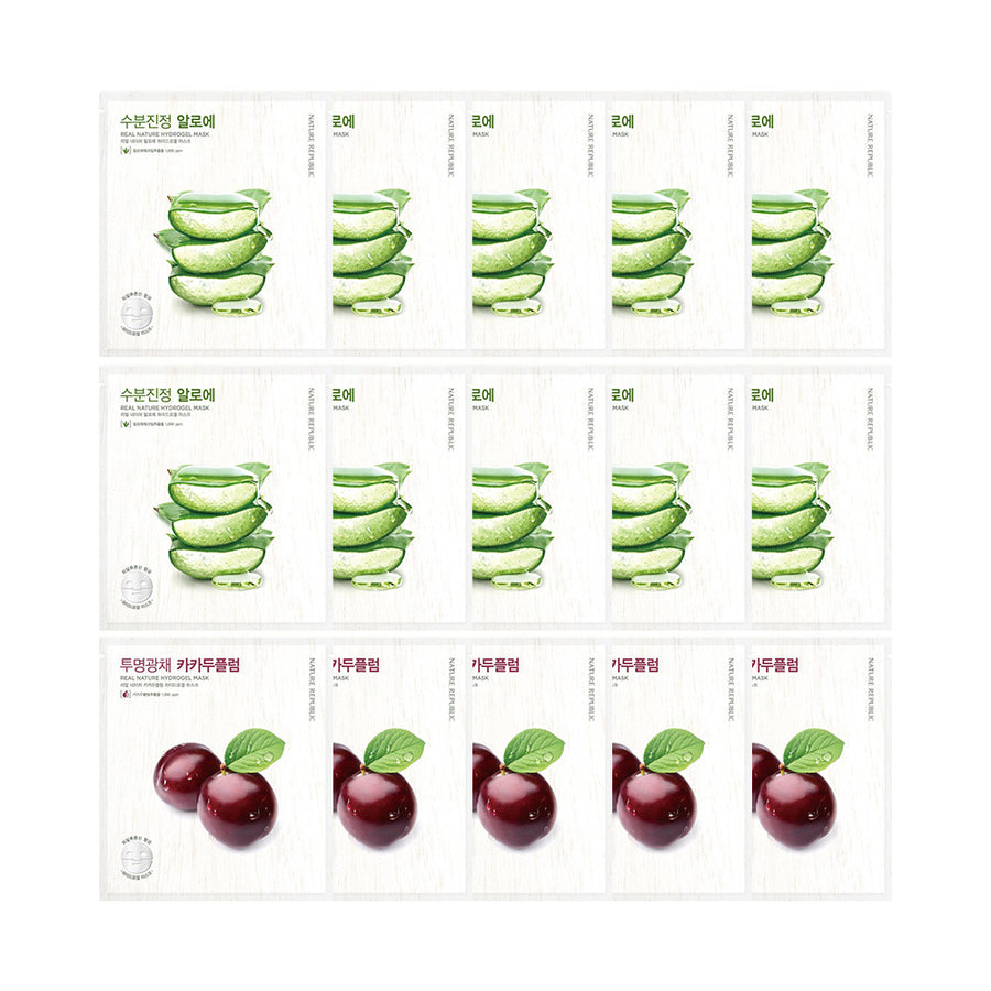 [10+5] Hydrogel Aloe Mask Sheet 10 & Choose Hydrogel Mask Sheet 5