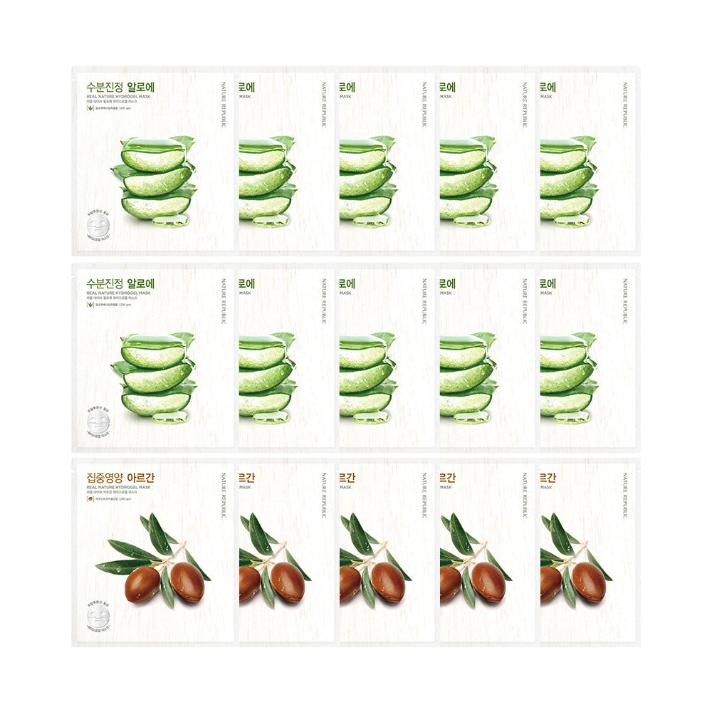 [10+5] Hydrogel Aloe Mask Sheet 10 & Choose Hydrogel Mask Sheet 5