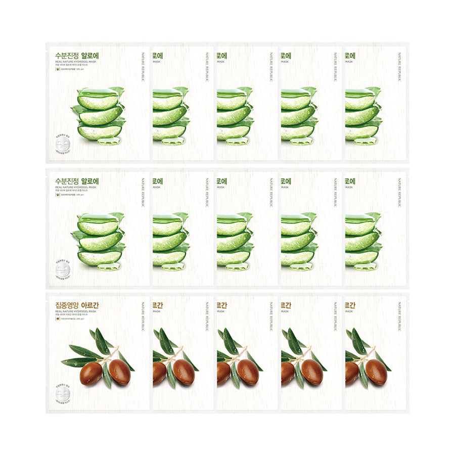 [10+5] Hydrogel Aloe Mask Sheet 10 & Choose Hydrogel Mask Sheet 5
