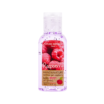 Hand & Nature Sanitizer Gel Raspberry Bottle