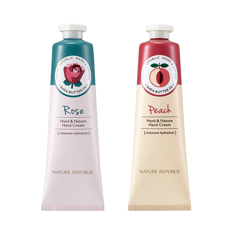 Hand & Nature Hand Care Set (Rose, Peach Hand Cream & Mango Clean Hand Soap)