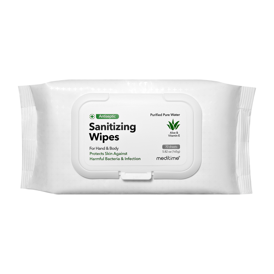 Aloe Antiseptic Sanitizing Wipes - 70 Sheets