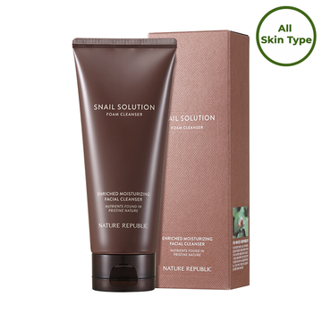 Improving Skin Complexion and Elasticity - Snail Solution Foam Cleanser