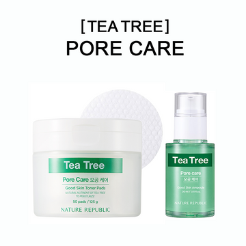 [PORE CARE] Good Skin Tea Tree Duo (Tea Tree Ampoule Toner Pad & Tea Tree Ampoule)